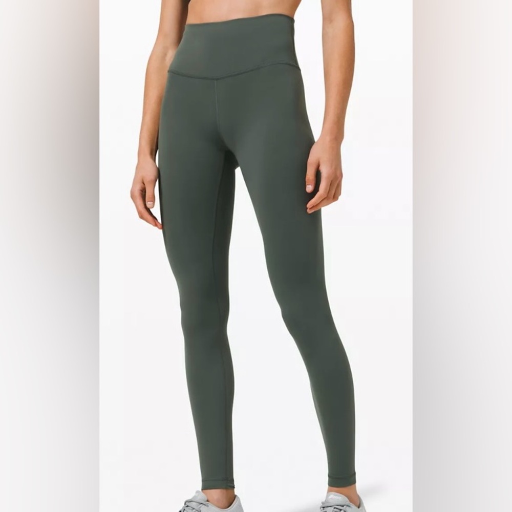Worn once lululemon Olive Green High-Waisted Leggings
